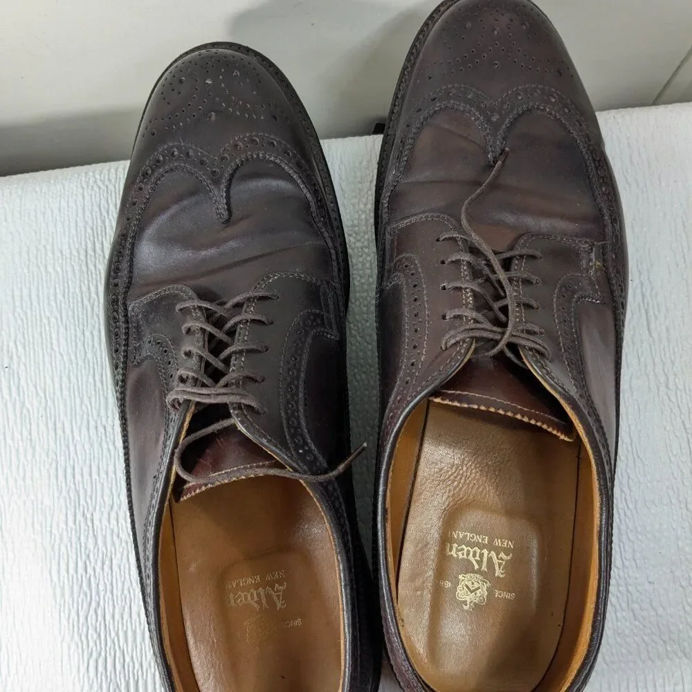 Alden 975 Shell Cordovan Leather Men's sz 11.5 B/D Long Wing Blucher Shoes READ